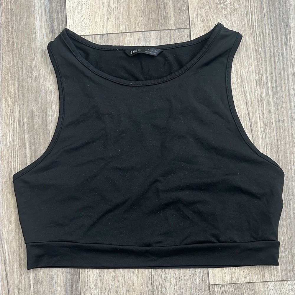 SHEIN Classic Black Sleeveless Crop Top